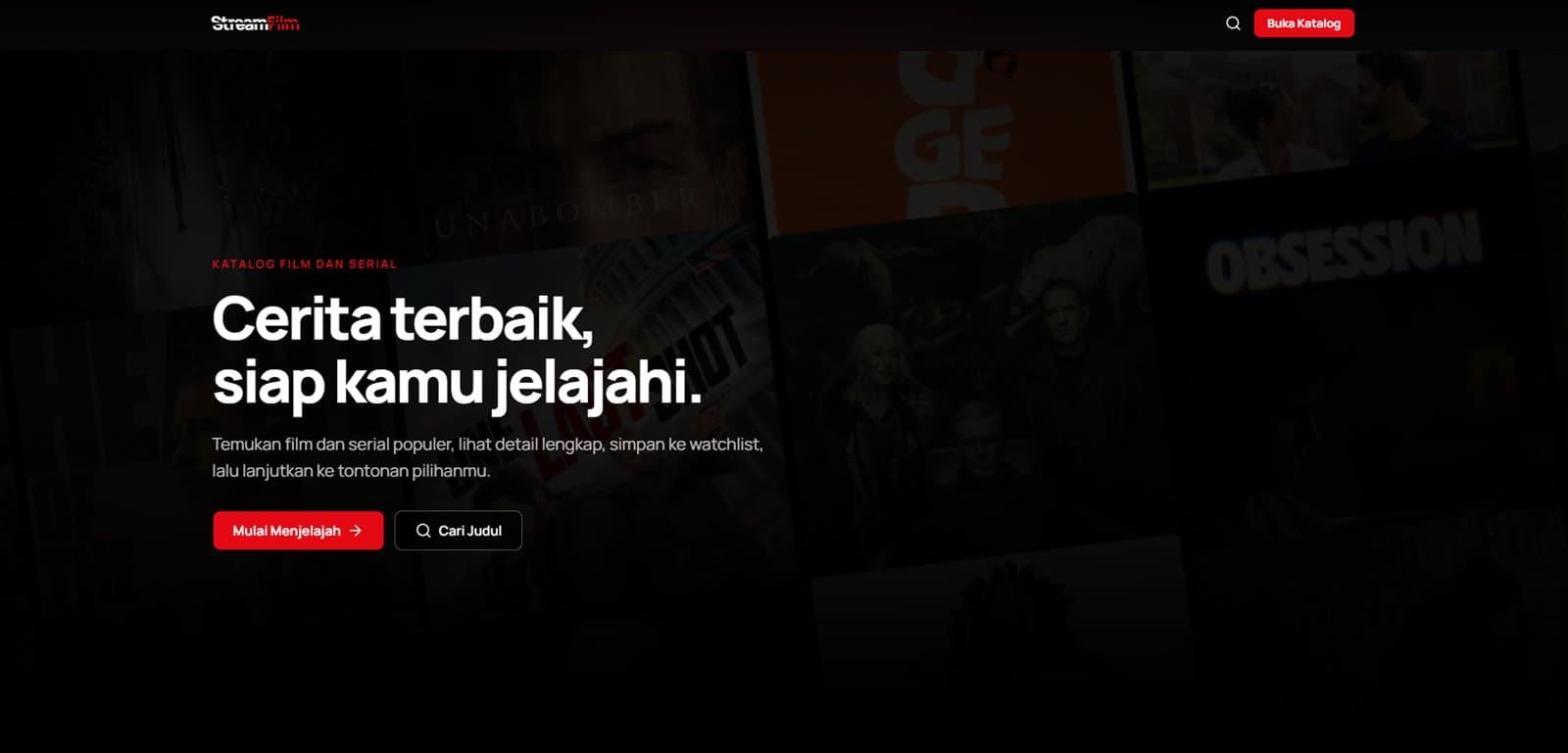 Landing page StreamFilm